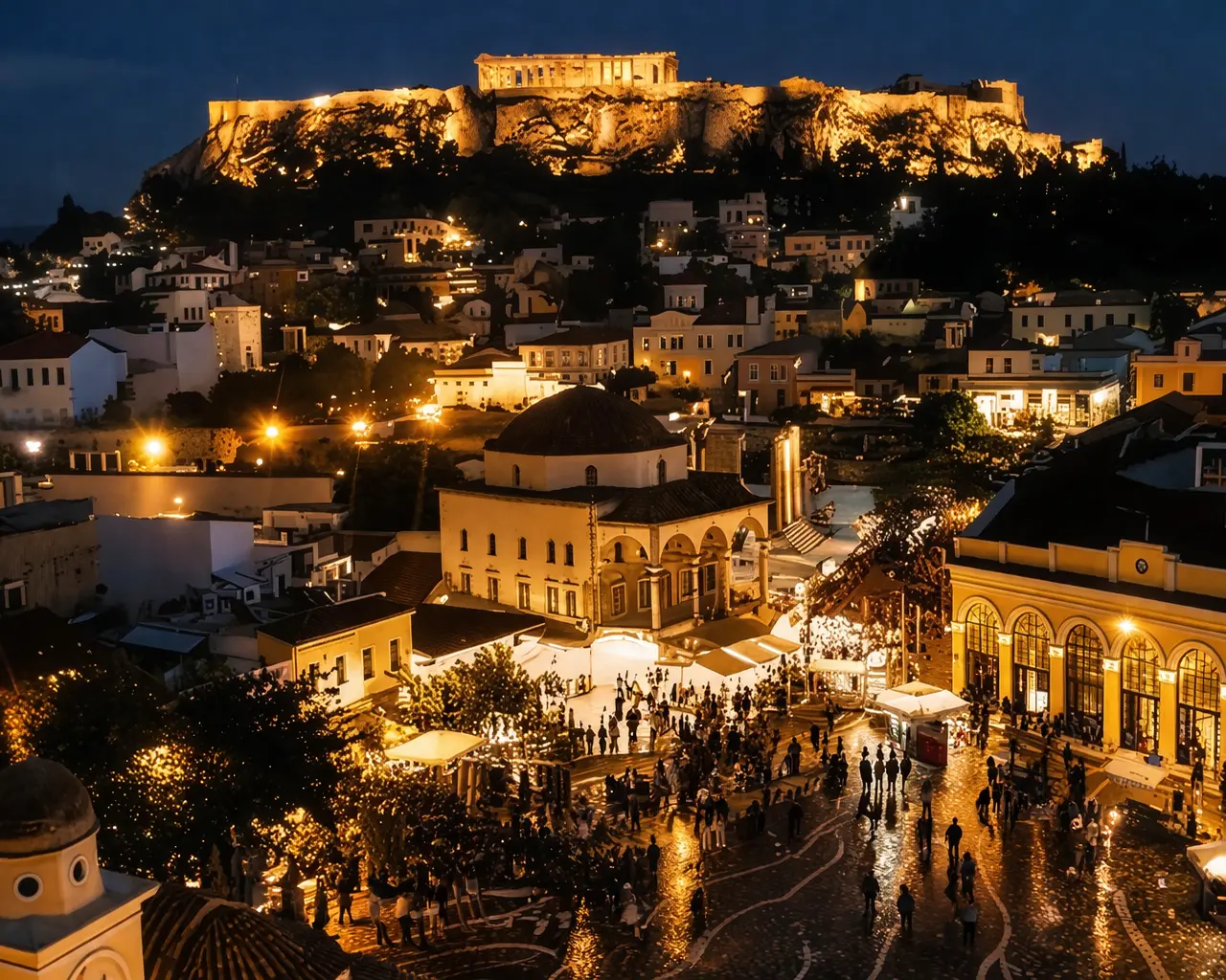 Athens Night Walk